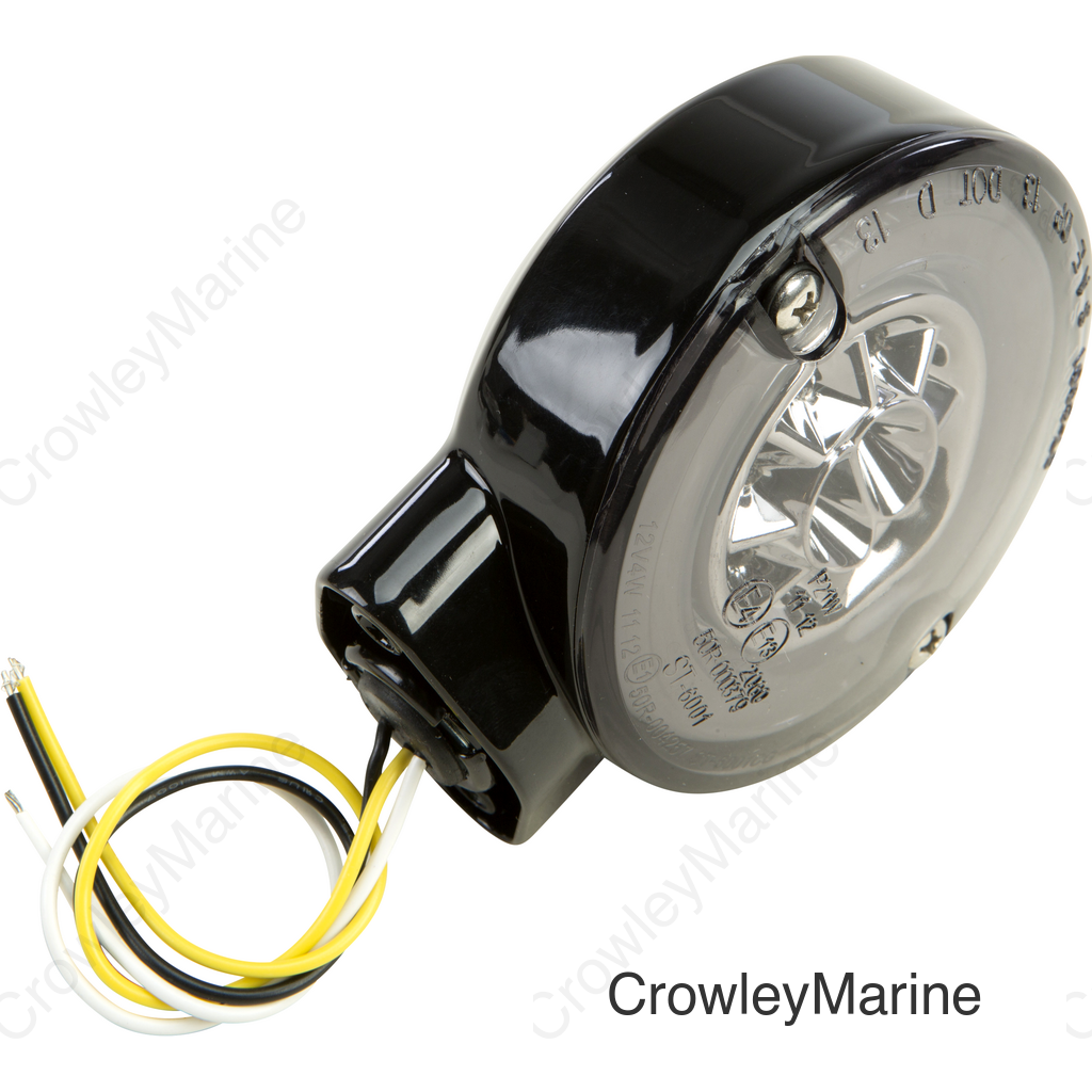 DUAL FUNCTION FRONT TURN SIGNAL BLACK W/SMOKE LENS
