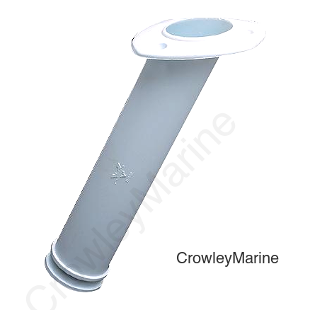 Seachoice 89251 30 Degree Plastic Rod Holder With Injection Molded ABS Flange - White