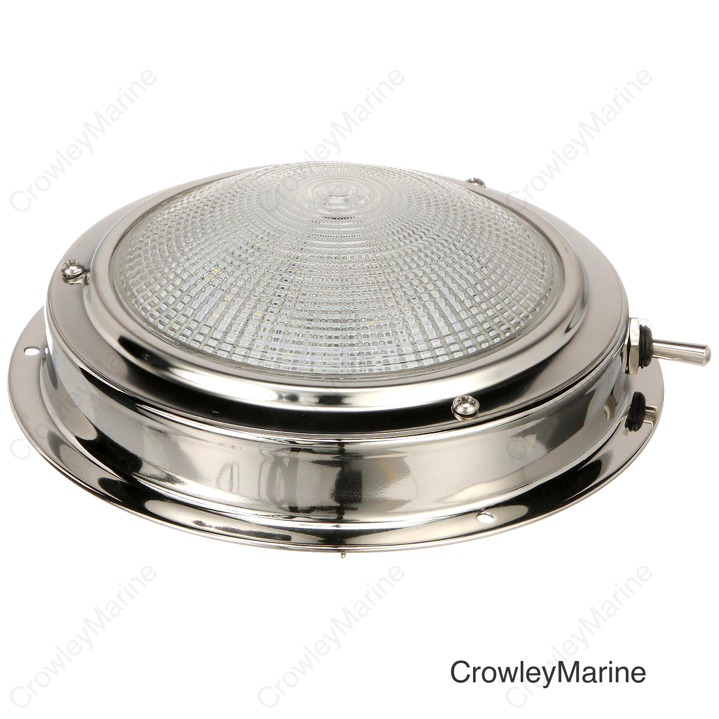 Seachoice LED Surface-Mount Dome Light, Bright White, Stainless Steel Flange, 5 in. Diameter
