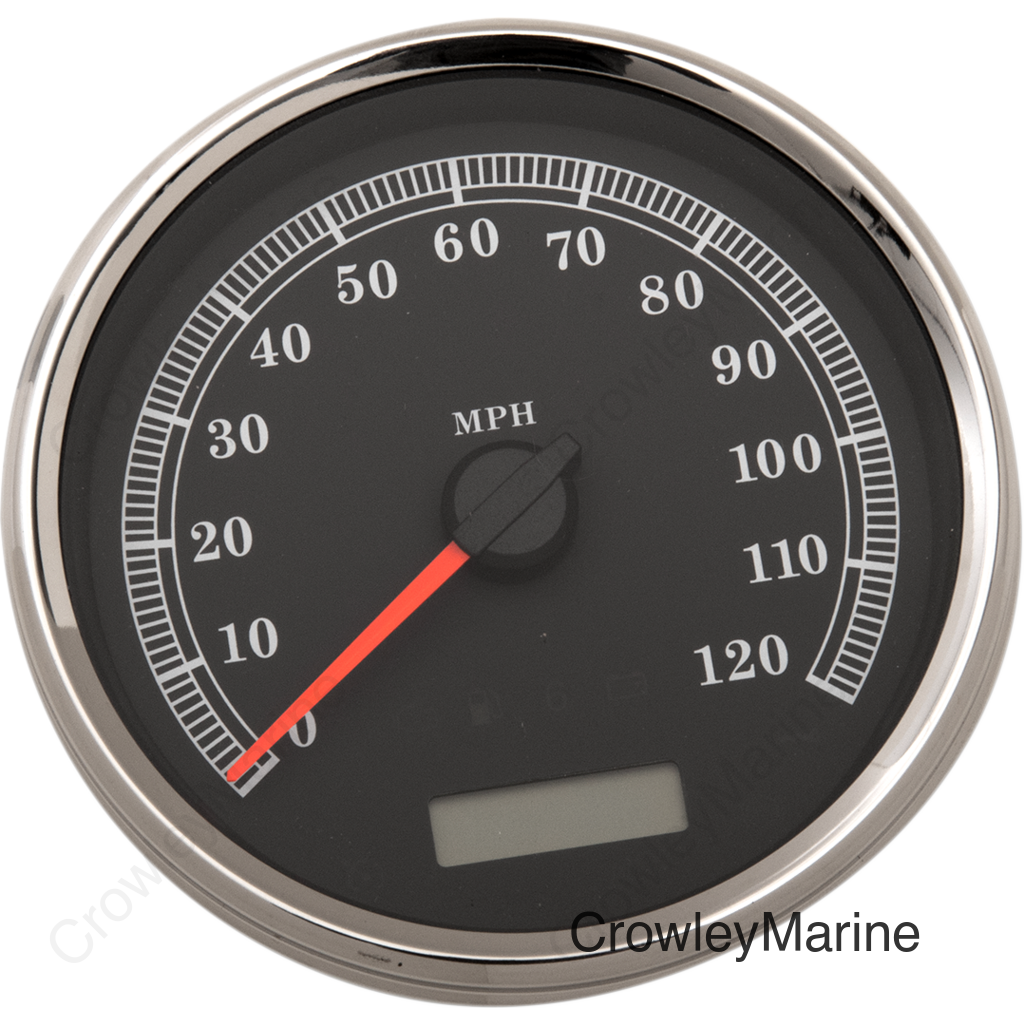 SPEEDOMETER BLK MPH 5"