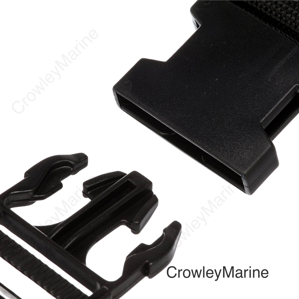 Seachoice Battery Tie Down Strap w/ Brackets and Screws, 42 In., Black