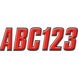 Hardline Series 800 Registration Kit, Block Style Solid Body With Bevel Effect, Contrasting Outline (Includes 4 Sets of 3" A-Z, 0-9) thumbnail-1