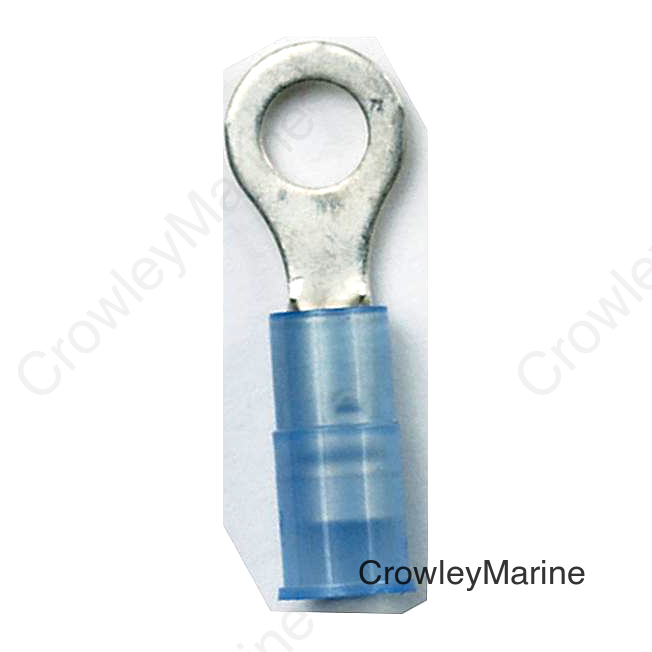 Ancor 220216 Marine Grade™ Nylon Insulated Ring Terminals, 3/8" Fastener, 16-14 Wire, Blue, 100/Pk