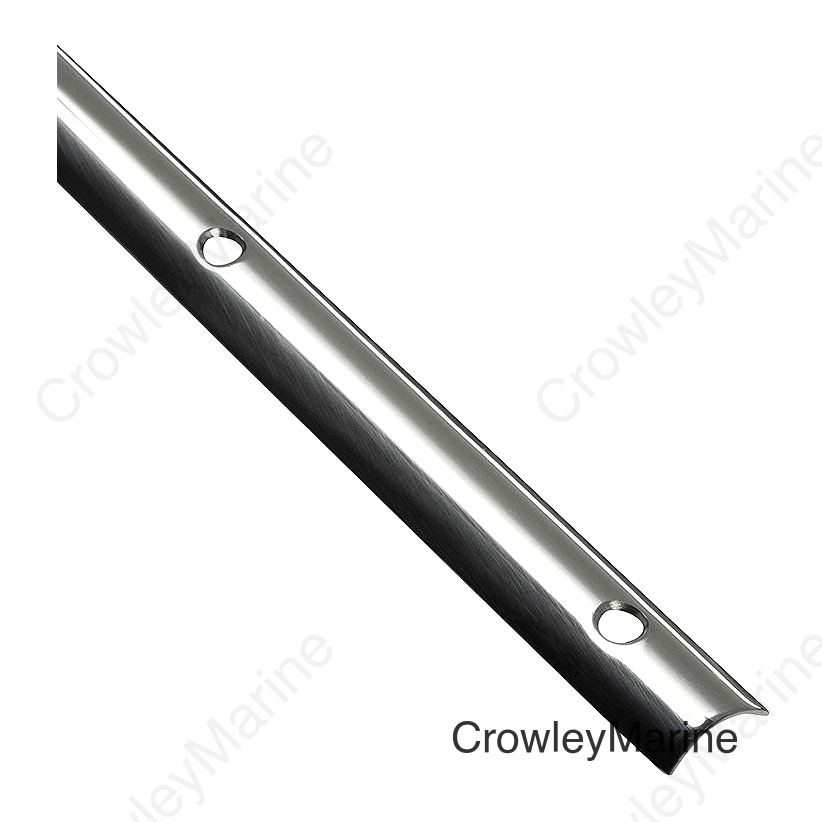 Seachoice 29401 Stainless Steel Hollow Back Rub Rail, 3/4"W x 12' L, .062 Ga.