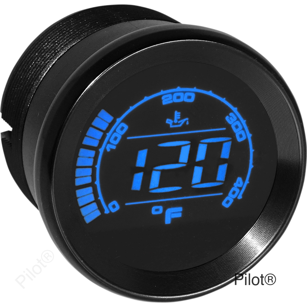 HD-02 Oil Temperature Gauge - Black - 2"