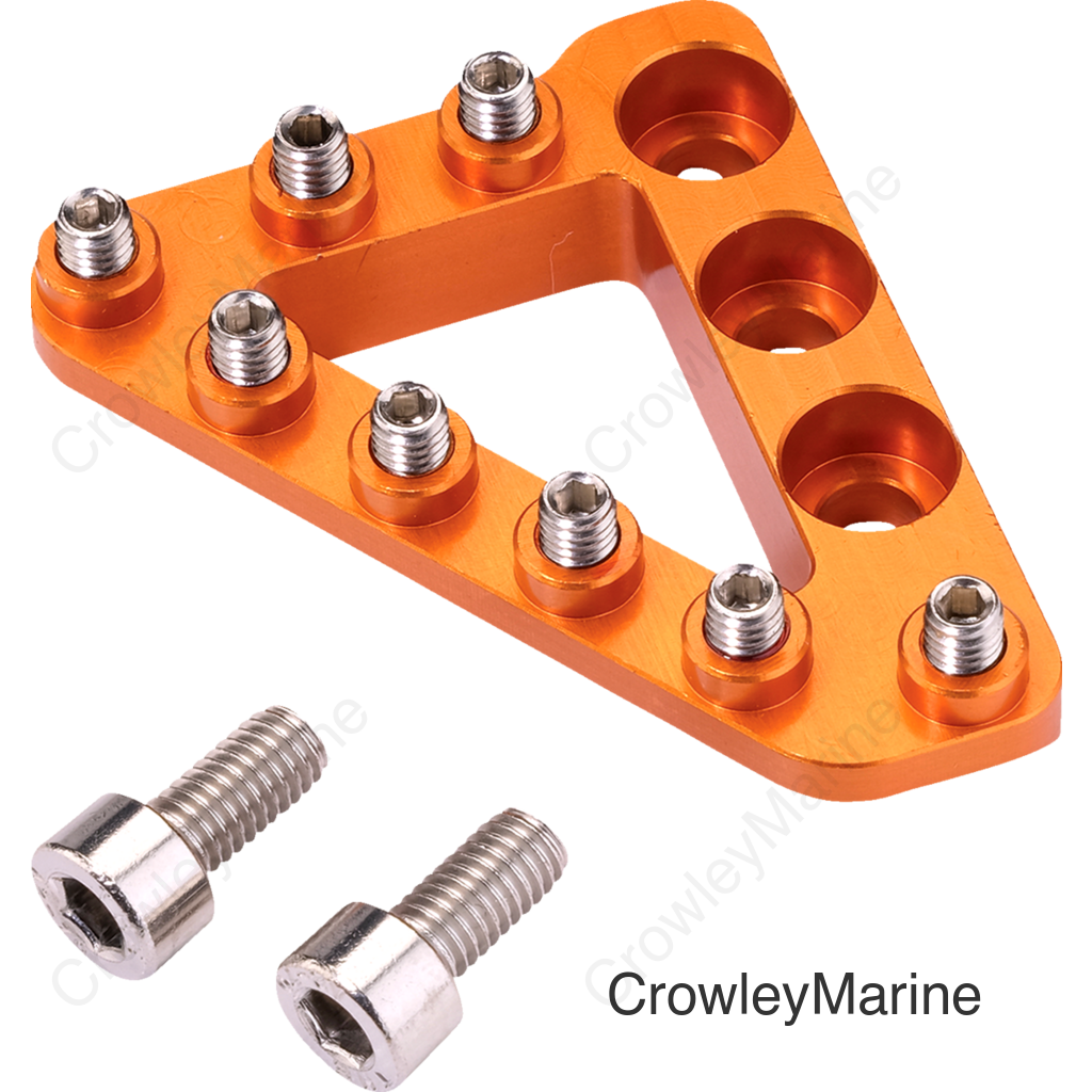 LARGE ALUM REAR BRAKE TIP ORANGE