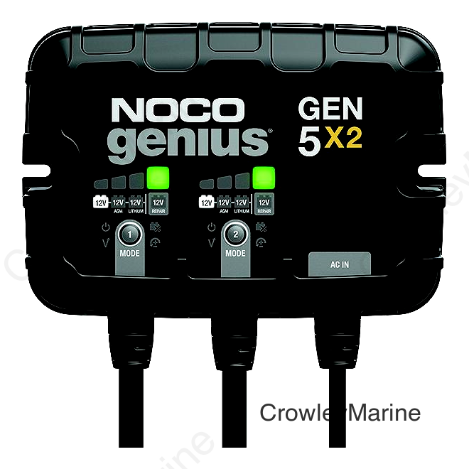 Noco GEN5X2 On-Board Battery Charger, 2 Banks