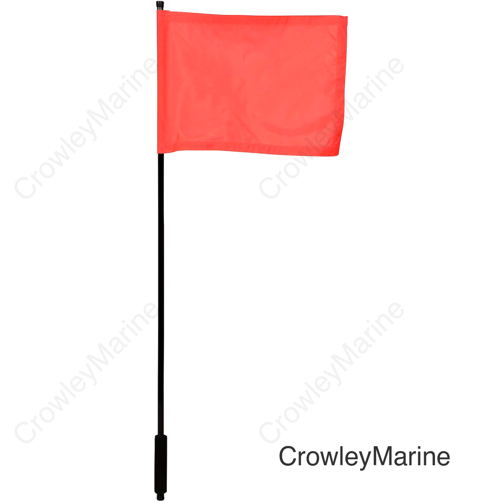 Seachoice Deluxe Nylon Water Sports Flag, 4 Ft. Pole, Conforms to State Laws in AZ, CA, CO, ID, MO, NE, NM, OR, TX, UT and WA