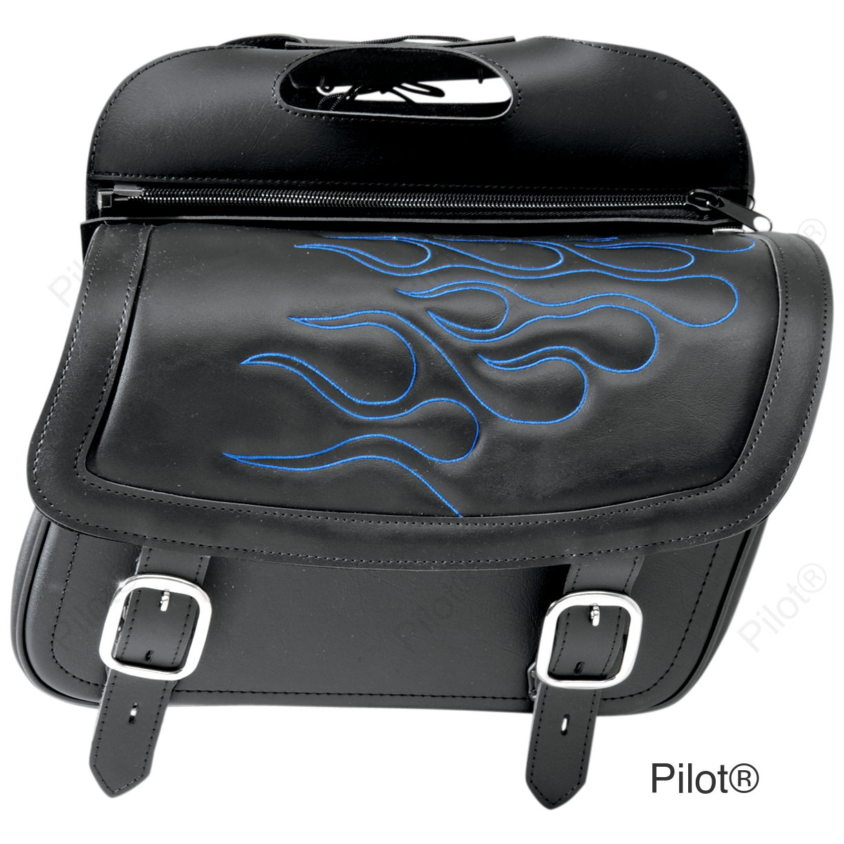 Flame Saddlebag - Blue - Medium