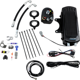 Side Mount Oil Cooler Kit - Gloss Black - Dyna