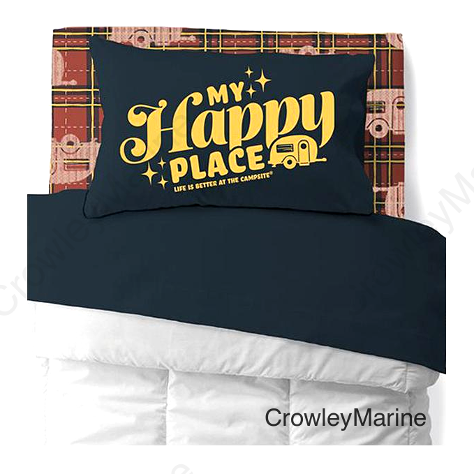 Camco 53120 Bed Sheets, Bunk, Camco XXX Bed Sheets, King, Red Plaid/Navy