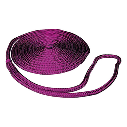 Seachoice Double-Braid Nylon Dock Line w/ Eye Splice, Pre-Shrunk, Heat Stabilized, 3/8 In. X 15 Ft., Burgundy thumbnail-7