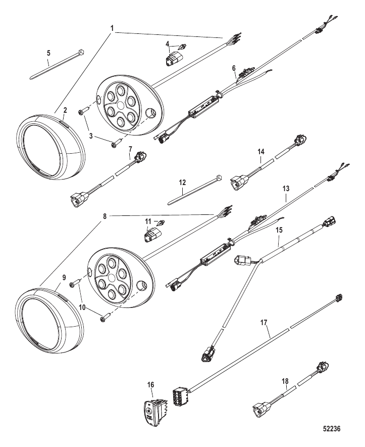 Serial Range Accessories MP Alert - 2011 & Up - Moving Prop Alert Light System-Oval One / Two Lights