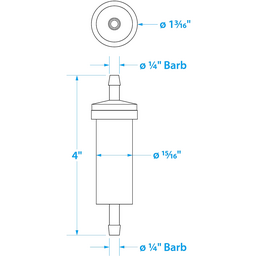 Seachoice in-Line Fuel Filter, 1/4 in., Plastic, Outboard, 20 Micron thumbnail-7