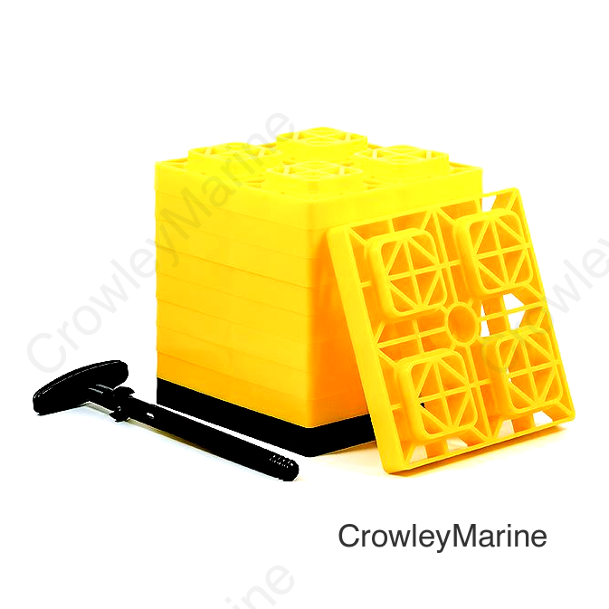 Camco 44512 FasTen 2 x 2 Leveling Blocks, Yellow, 10/pk