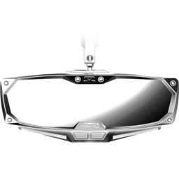 Mirror - Halo R - Rear View w/LED Cabin Light - Rectangle - Silver w/Silver Bezel - Defender thumbnail-9