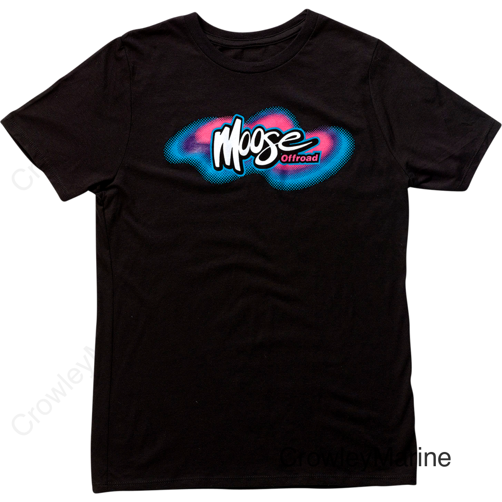 TEE YTH MOOSE RETRO BK SM