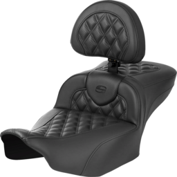 Roadsofa™ Extended Reach Seat - with Backrest - Carbon Fiber - Lattice Stitch - FLTR/FLHX '23-'24 thumbnail-3
