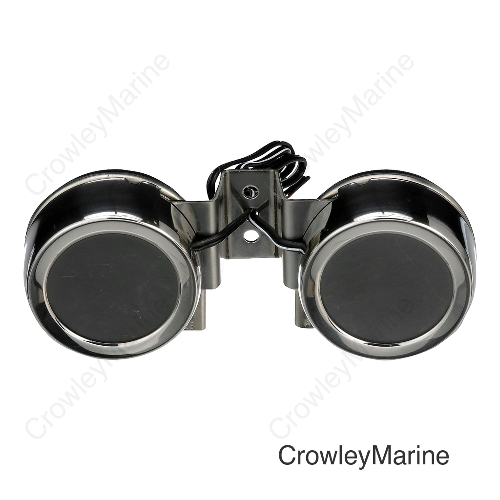Seachoice Compact Electric Horns, 108 dB, Twin Horns w/ Stainless Steel Covers, 12V DC Power, 8 Amp