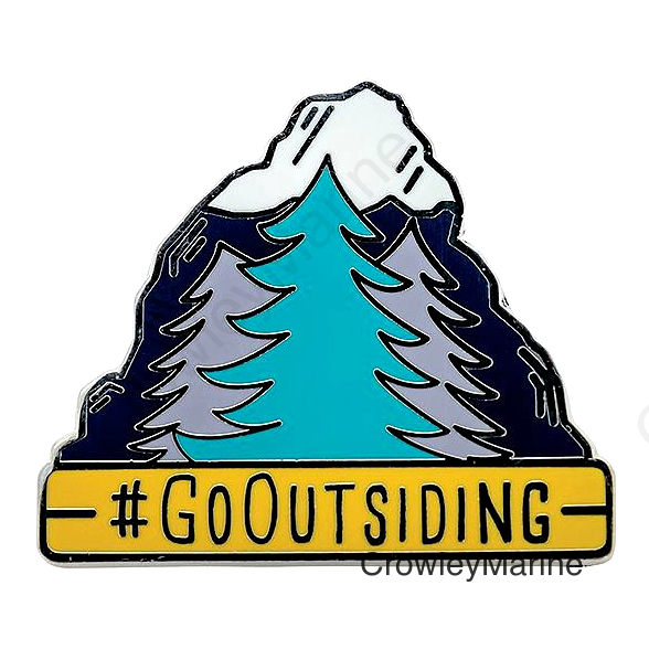 Camco 53262 Enamel Pin, Go Outsiding Trees