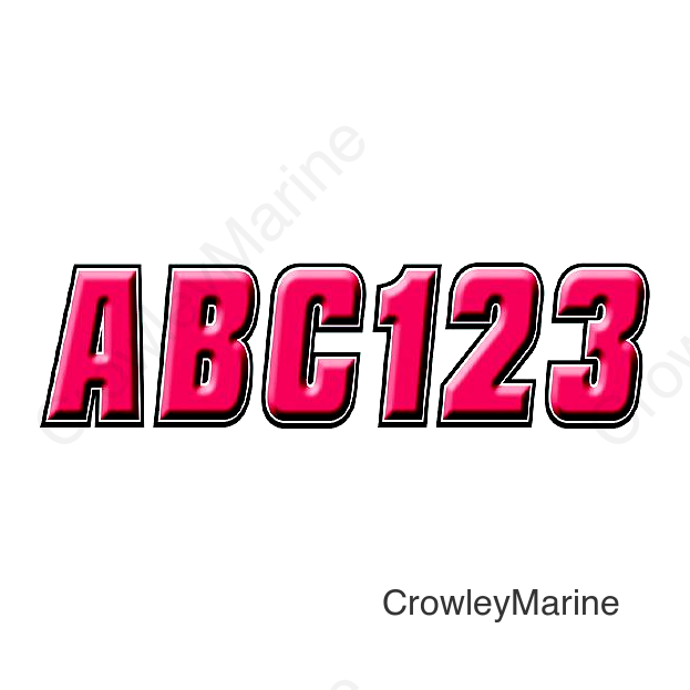 Hardline 2" Factory Matched Snowmobile Registration Kits, Red/Black