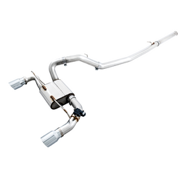 AWE Tuning Ford Focus RS SwitchPath Cat-back Exhaust - Chrome Silver Tips thumbnail-0