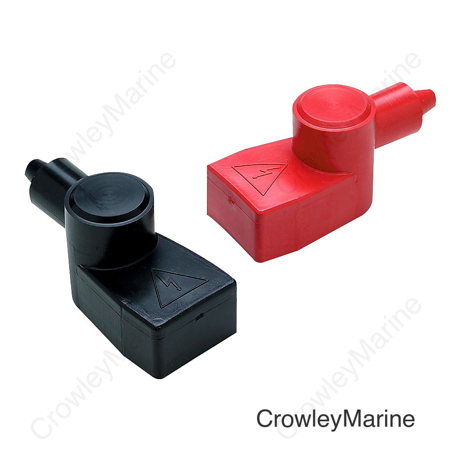 Seachoice Marine Type Battery Terminal Covers (Set Includes 1 Red and 1 Black) Fits Terminals With Wing Nut