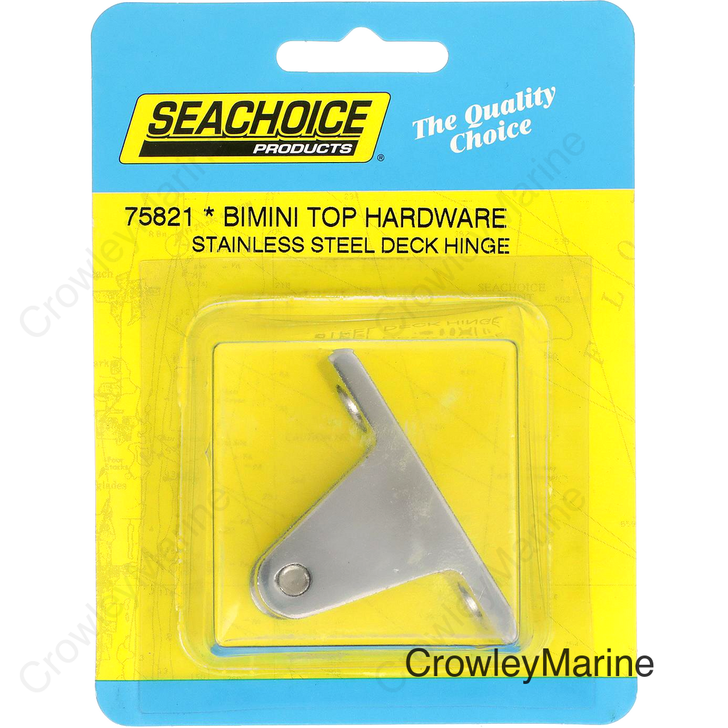 Seachoice Deck Hinge for Bimini Top, Stainless Steel