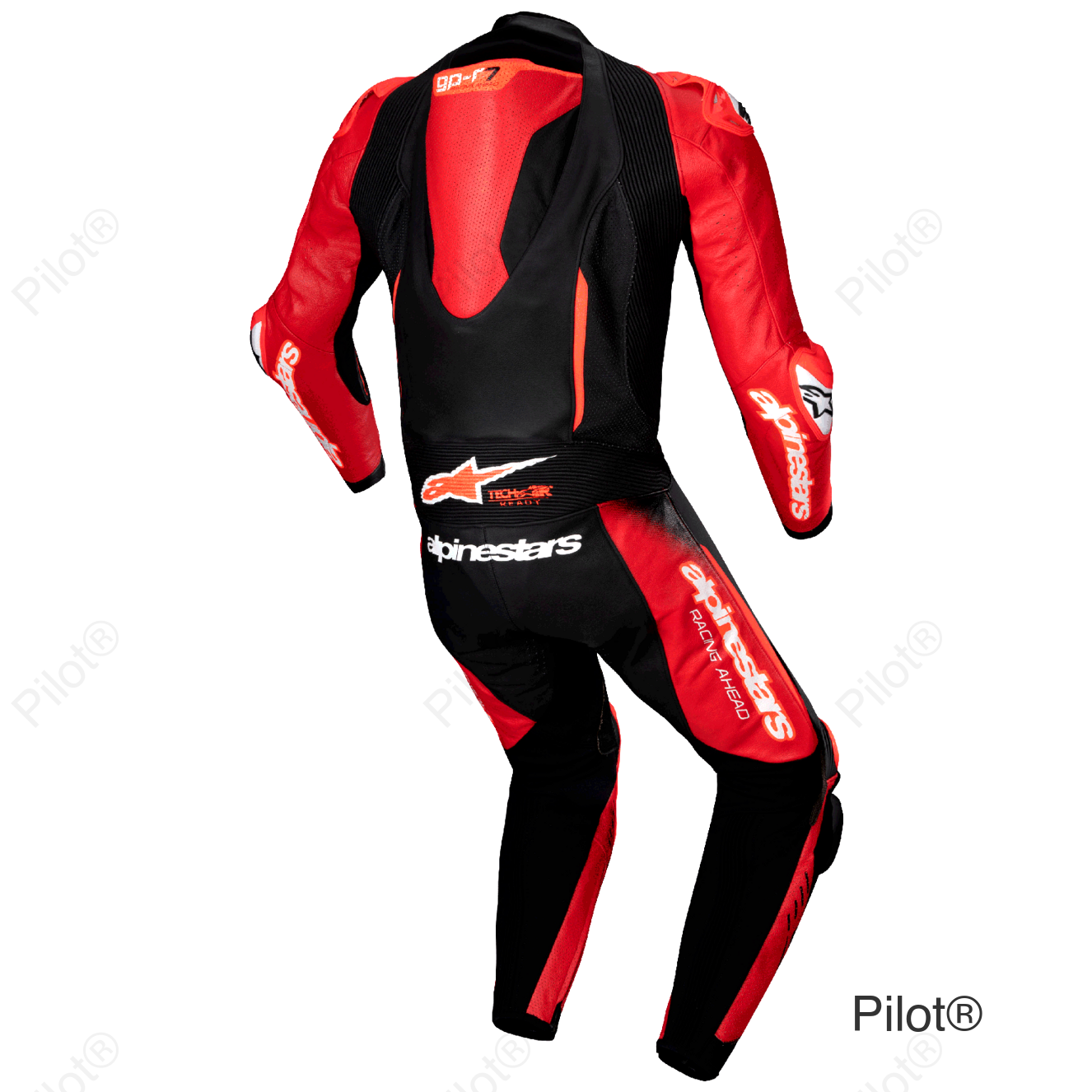 GP-R7 1-PC Leather Suit - Black/Red - US 50 / EU 60