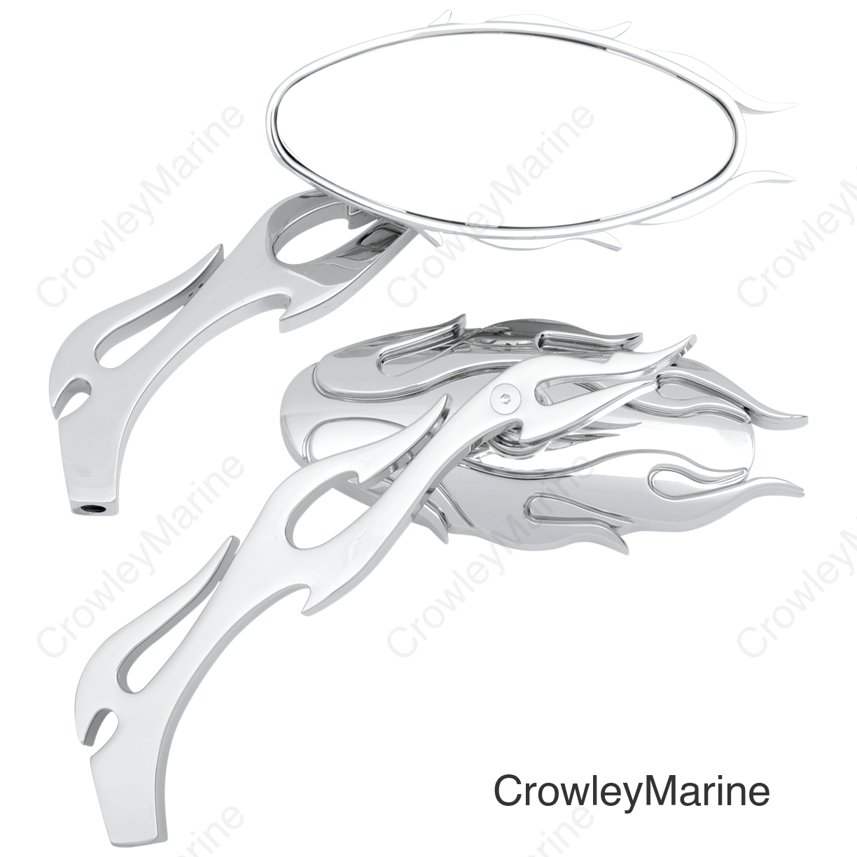 MIRROR OVL FLM CHR