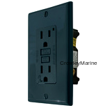 BLACK GFI RECEPTACLE