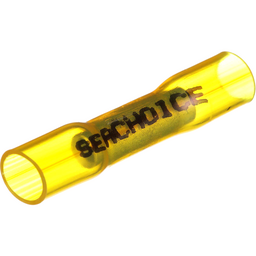 Seachoice Heat Shrink Butt Connector, Marine Grade Heat-Shrinkable Butt Splices, Yellow, Pack of 100, 12-10 Wire Range thumbnail-2