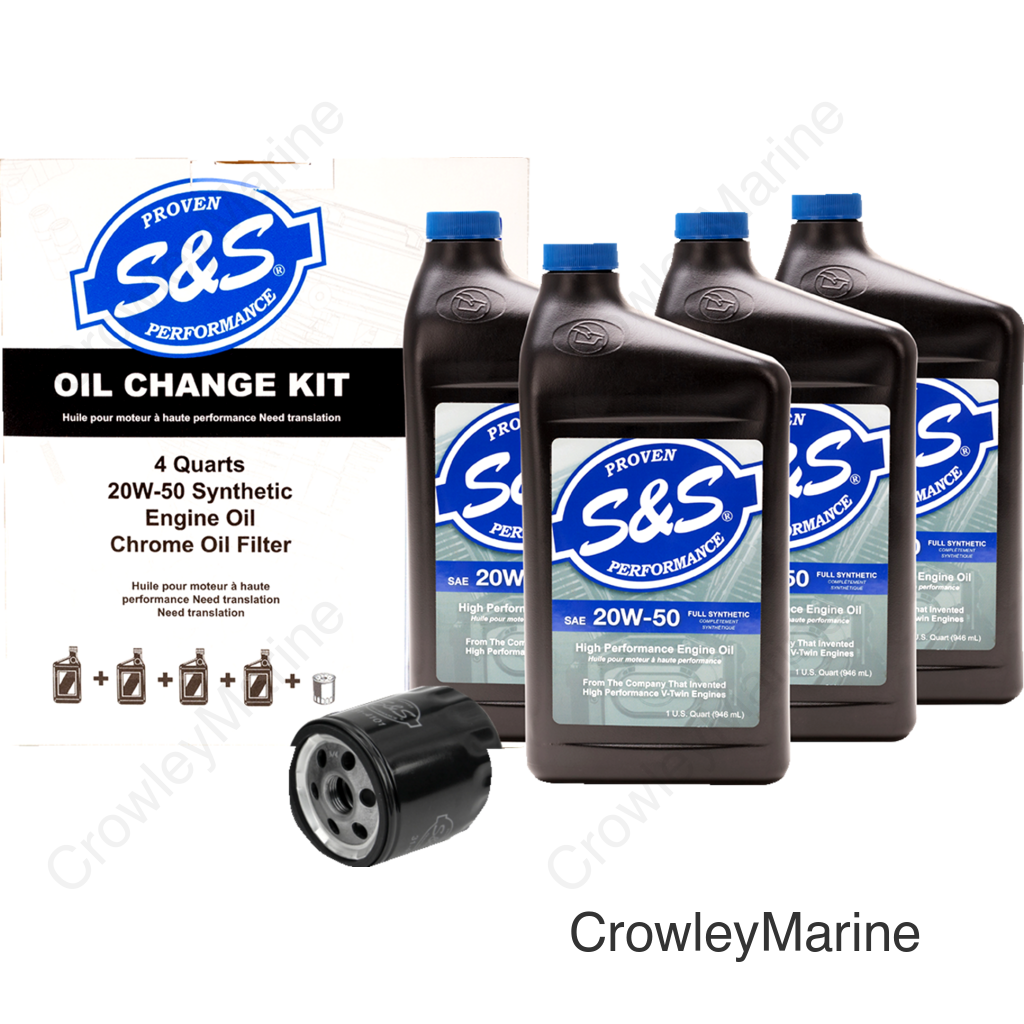 Oil Change Kit - Black Filter - '84-'99 Big Twin/'86-'22 Sportster - 4 US quarts