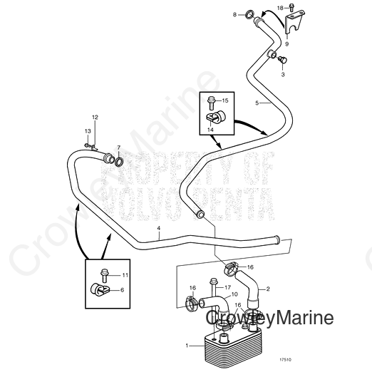 Hose(V2) - Volvo Penta (1664386)