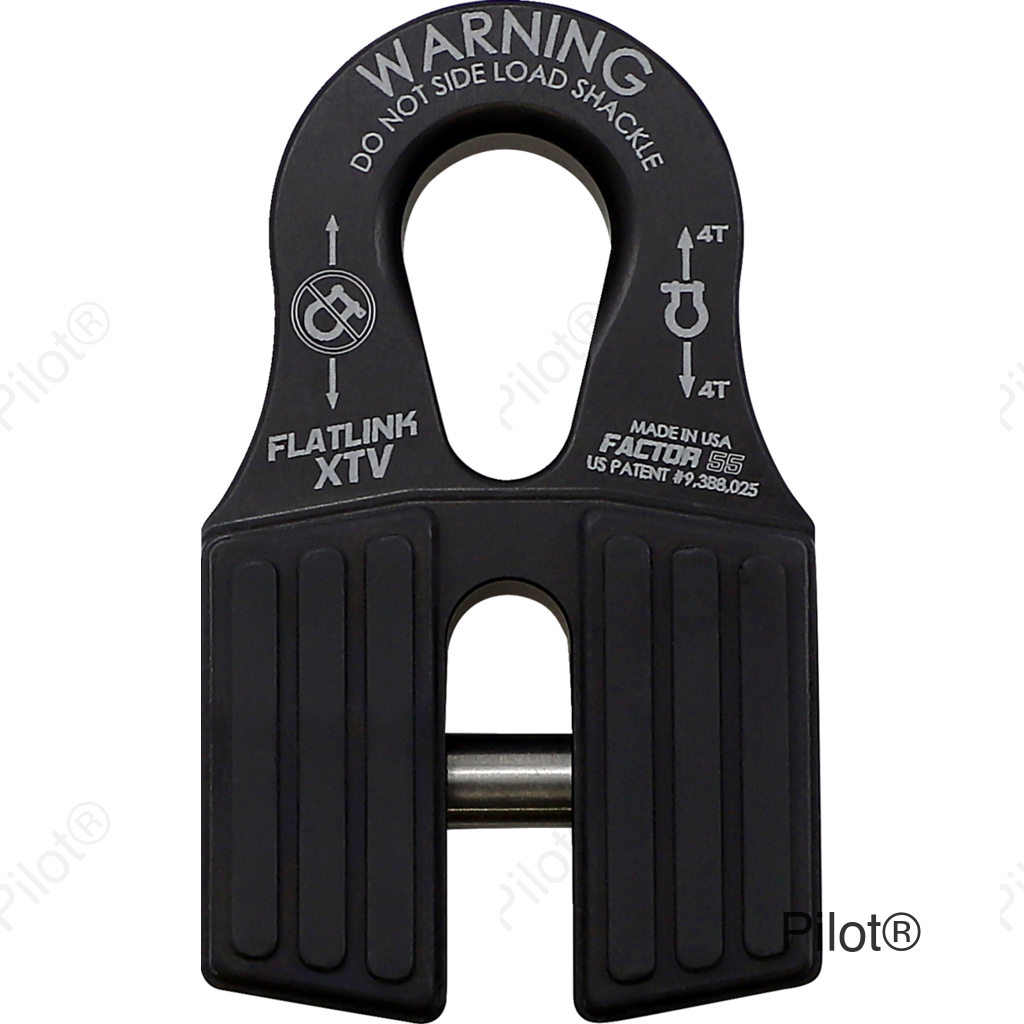 FlatLink XTV Winch Shackle Mount - Black