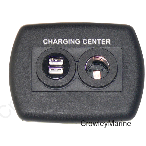 BLACK WALLPLATE METAL USB