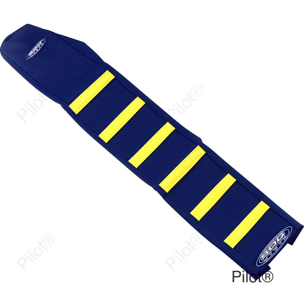 6-Ribbed Seat Cover - Yellow Ribs/Blue Top/Blue Sides