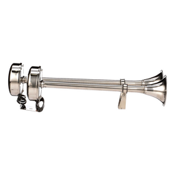Seachoice Stainless Steel Dual Trumpet Horn, Vibration-Free Mounting Pad, 20-3/4 in. Long, 12V thumbnail-3