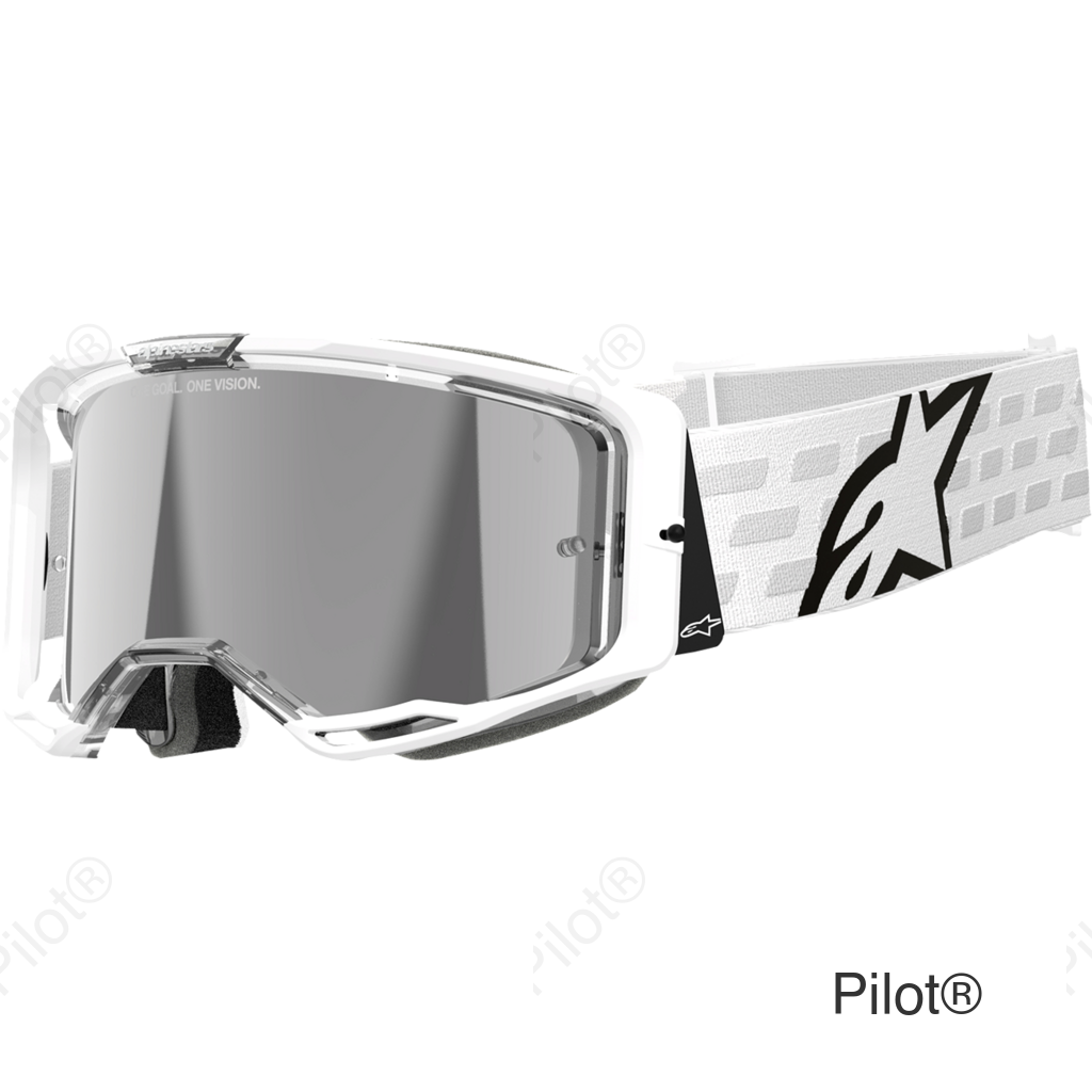 Vision 8 Goggle - Corp - White - Silver Mirror