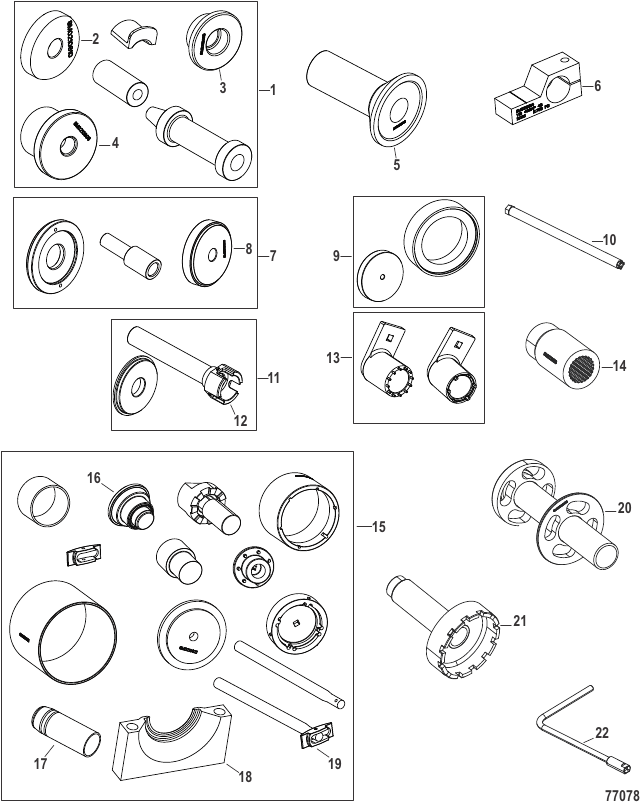 Serial Range Outboard 350 VERADO (4-STROKE)(5.7L)(V10) - 3B266064 & Up - Tools Gearcase