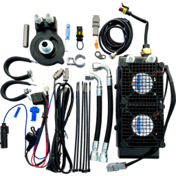 Oil Cooler Kit - Naked - Black - Softail/Touring/Trike thumbnail-1