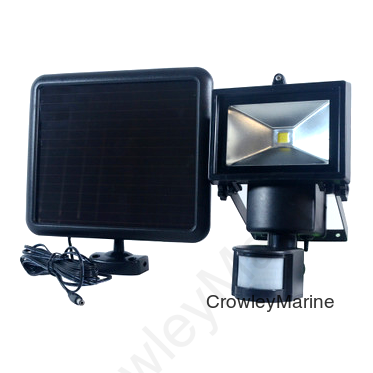Single COB Solar Motion Activated Security Light with Integrated LED (2-Pack) (22262)