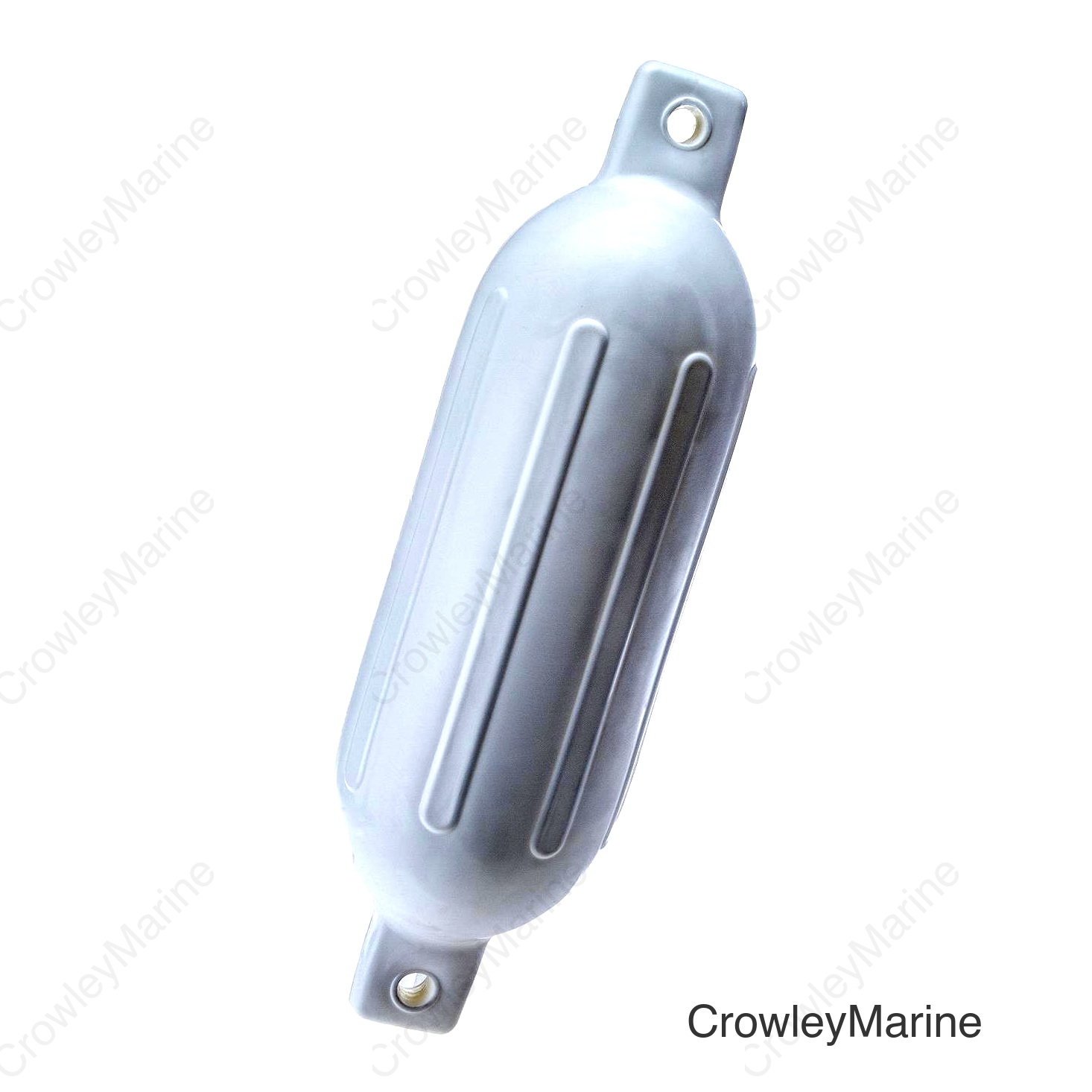 Seachoice Twin Eye Ribbed Boat Fender, White, 6-1/2 in. X 23 in.
