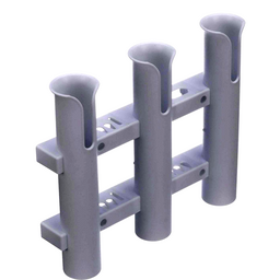 Seachoice Fishing 3-Rod Storage Rack, Holds 3 Fishing Rods With Slots for Knives and Pliers, White thumbnail-4