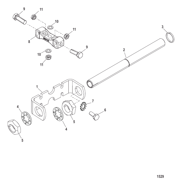 Serial Range Outboard 135 EFI (4-STROKE) - 2B131942 & Up - Dual Cable Attaching Kit