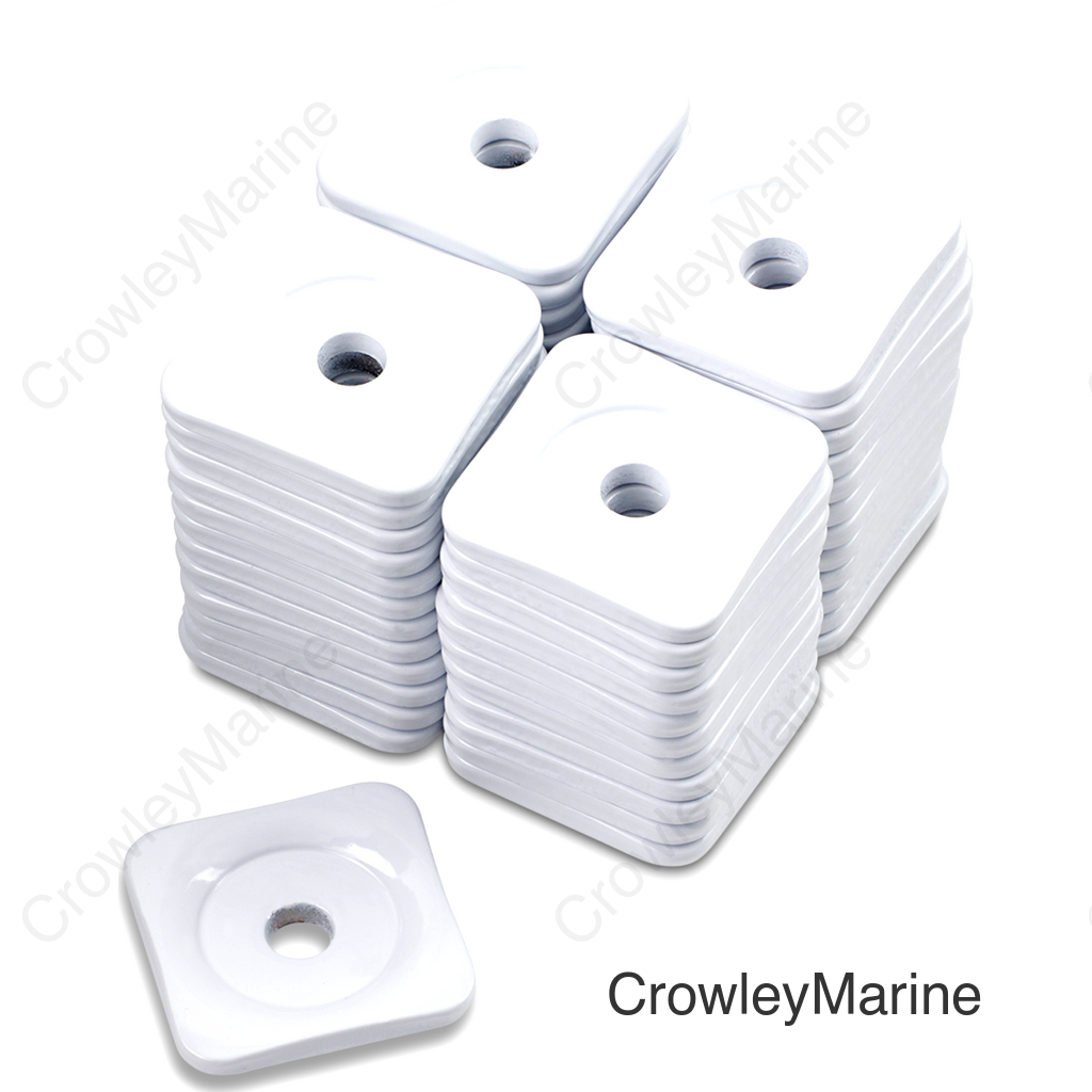Support Plates - White - Square - 48 Pack