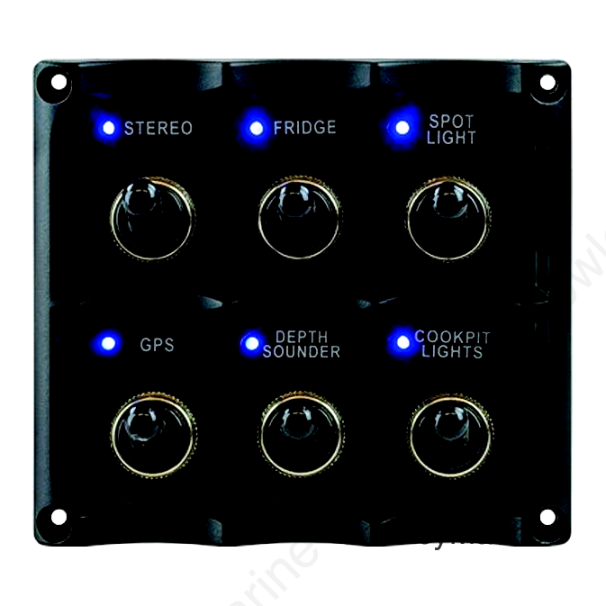 Seadog 424636-1 Water Resistant Toggle Switch Panel w/6 Switches