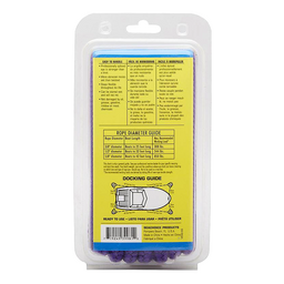 Seachoice Double-Braid Nylon Dock Line w/ Eye Splice, Pre-Shrunk, Heat Stabilized, 3/8 In. X 15 Ft., Purple thumbnail-0