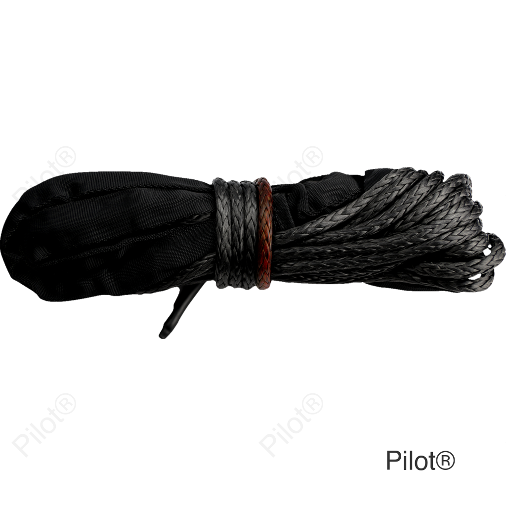 Winch Rope - Synthetic - Smoke - 15/64" x 38'
