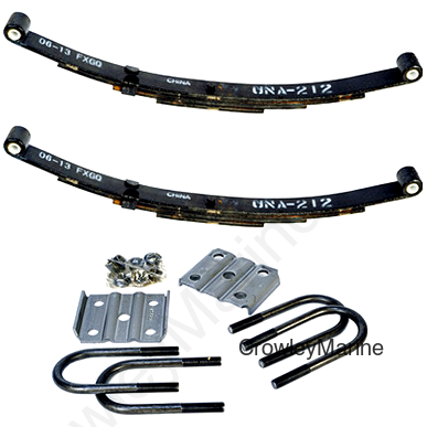 Spring & U-Bolt Kit, 1750lb Double Eye Springs, 4 Leaf (014800)